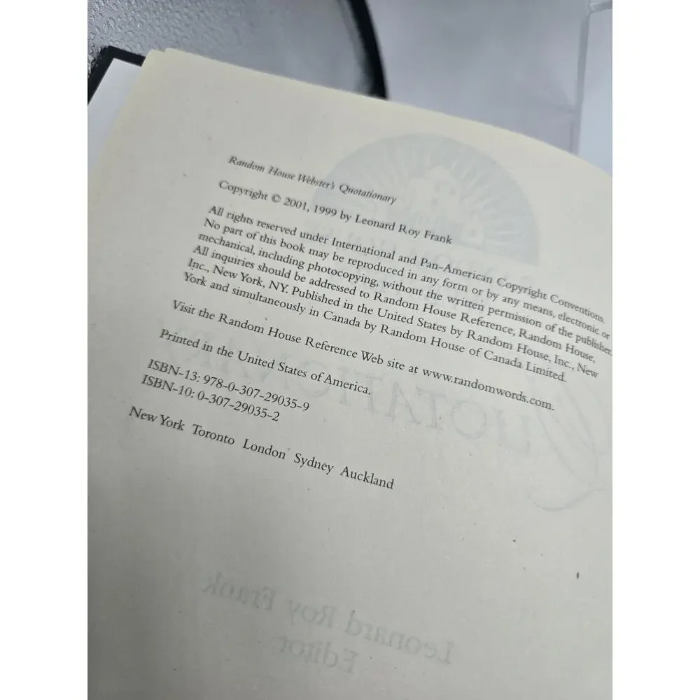 Quotationary, 20,000+ Interesting & Infamous Quotes Leonard Roy Frank HBDJ
